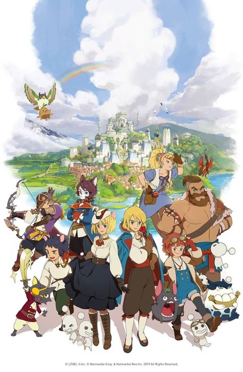 Nino Kuni Cross World, Ni No Kuni Cross Worlds, Nino Kuni, Miyazaki Art, Ni No Kuni, Yearbook Themes, Studio Ghibli Art, Ghibli Art, Video Game Characters