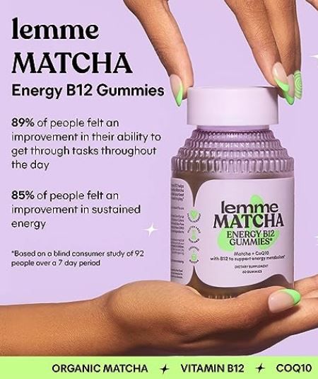 Lemme Matcha Jitter-Free Energy Gummies with Vitamin B12, CoQ10 and Organic Matcha to Support Cellular Energy, Metabolism & Healthy Skin - Vegan, Gluten Free, Non GMO (60 Count) Energy Gummies, Photography Reference, Supplements Packaging, Organic Matcha, Product Shoot, Baddie Tips, Sketchbook Drawings, Matcha Green, Vitamin B12