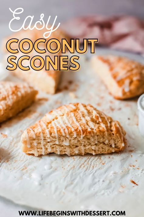 Savory Coconut Recipes, Coconut Scones Recipe Easy, Gourmet Scones, Scones Coconut, Coconut Scones Recipe, Scones Breakfast, Coconut Scones, Savory Scones Recipe, Best Scone Recipe