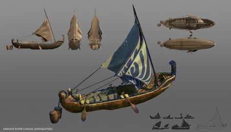 Fantasy Boat Concept Art, Fantasy River Boat, Fantasy Boat Art, Pirates Cartoon, Fantasy Boat, Boat Concept Art, Fantasy Ships, Fantasy Vehicles, Sail Ship