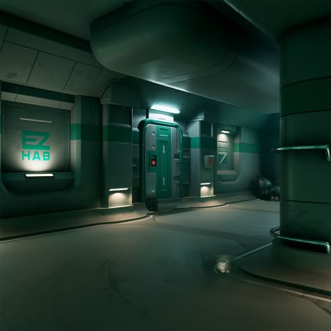 This was my Final Year Project for University, I decided to base it on the Port Olisar EZ Hab environment while also adding my own original environment onto it (Botany Lab), I used the Deferred Mesh Decal workflow with weighted normals to be as accurate as possible, utilizing procedural blueprints for wear and tear with Decals to break up the environment. This piece received 3rd at Gradex an Industry Judged Internal competition at Staffordshire University for Environment Art. Alien Isolation Game, Botany Lab, Lego Architecture Building, Plant Creature, Sci Fi Laboratory, Scifi Corridor, Final Year Project, Enemy Of The State, Spaceship Interior