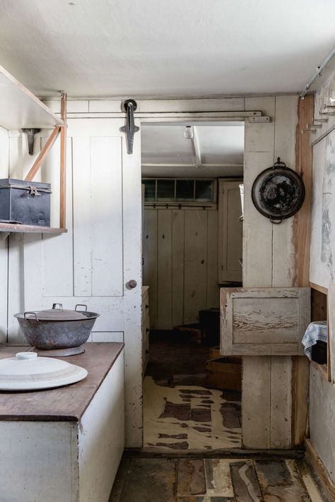 In the Dwelling House (the communal building where the Shakers slept), a small room off of the Baker&#8 Shaker Laundry, Peg Rails, Cabinet Shaker, Mini Mal, Shaker Peg Rail, Shaker Home, Future Farmhouse, Shaker Pegs, Southern Maine