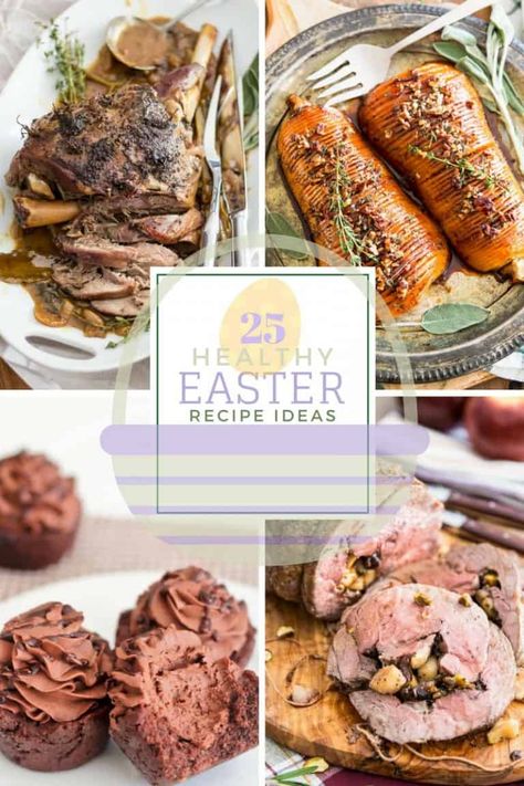 Easter Menu Recipe Ideas • The Healthy Foodie Easter Recipes Ideas, Easter Meals, Healthy Easter Treats, Healthy Thanksgiving Desserts, Menu Recipe, Healthy Easter Recipes, Traditional Thanksgiving Menu, Healthy Gourmet, Easter Recipe