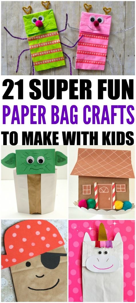 20 Paper Bag Crafts For Kids Paper Bag Crafts For Kids, Bag Crafts For Kids, Octopus Crafts, Diy Paper Bag, Monkey Crafts, Paper Bag Crafts, Puppets For Kids, Paper Bag Puppets, Puppet Crafts