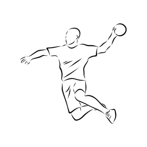 Dodgeball Drawing, Hand Ball Sport, Handball Drawing, Handball Tattoo, Handball Illustration, Handball Logo, Sports Illustrations Art, Sport Drawing, Women's Handball