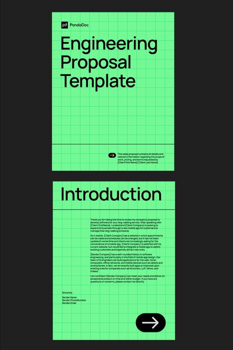 This template could be used across all engineering fields. With the Engineering Proposal Template, your pitches will be smoother. Pitch Proposal Design, Proposal Cover Design, Report Design Ideas, Engineering Brochure, Project Proposal Design, Design Proposal Template, Technical Proposal, Sales Proposal, Presentation Slides Design