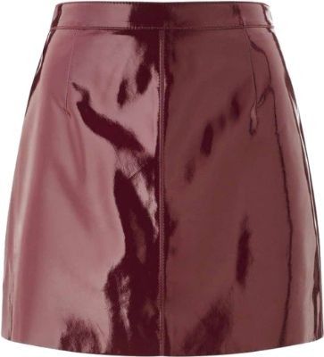 Burgundy Skirts, Vinyl Skirt, Petite Skirts, Skirt Petite, Vinyl Skirting, Burgundy Skirt, 2000s Outfits, Red Vinyl, Red Skirt