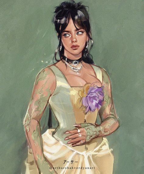 Arte Van Gogh, John Singer Sargent, The Met Gala, Sketchbook Art Inspiration, Cool Art Drawings, Pretty Art, Art Sketchbook, Billie Eilish, Cartoon Art