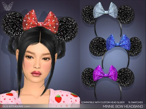 The Sims 4 Kids, Micky Ears, Sims 4 Toddler Clothes, Cc Clothing, Sims 4 Studio, Kids Hair Bows, Disney Headbands, Cat Ear Headband, Horn Headband