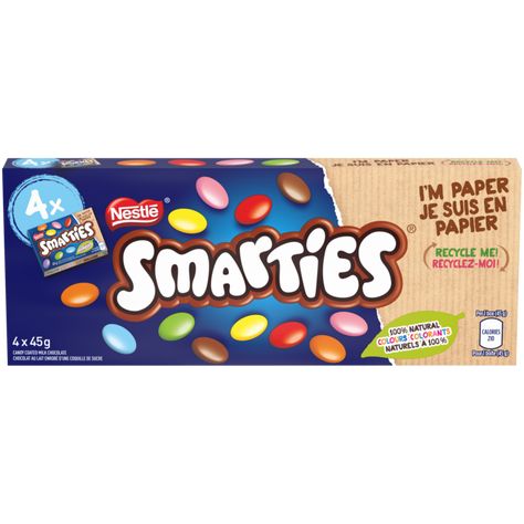 SMARTIES candy coated milk chocolate Multipack, 4 x 45 g | Made with nestle Pantry Size, Smarties Chocolate, Smarties Candy, Nestle Chocolate, Sweet Hampers, Chocolate Pieces, Sweet Jars, Retro Sweets, Sweet Box