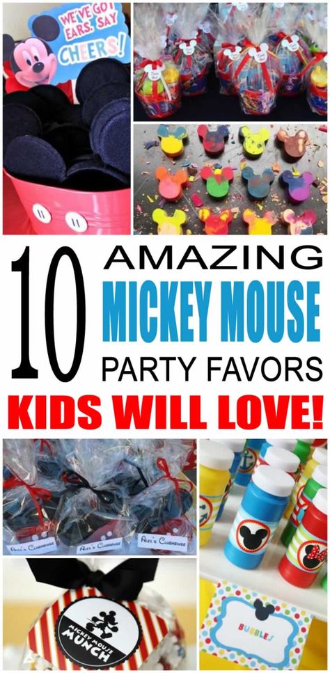 Mickey Mouse Goodie Bag Ideas, Mickey Birthday Party Favors, Mickey Mouse Favors Ideas, Mickey Mouse Birthday Goodie Bags, Mickey Mouse Birthday Favors, Mickey Party Activities, Mickey Mouse Goody Bags, 2nd Birthday Party Favors, Mickey Mouse Birthday Party Favors