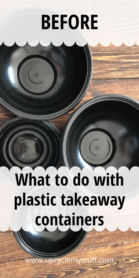 Trash To Treasure Ideas, Plastic Container Crafts, Upcycling Crafts, Faux Gold Leaf, Upcycle Plastic, Mirror Makeover, Upcycled Projects, Plastic Food Containers, Upcycling Ideas