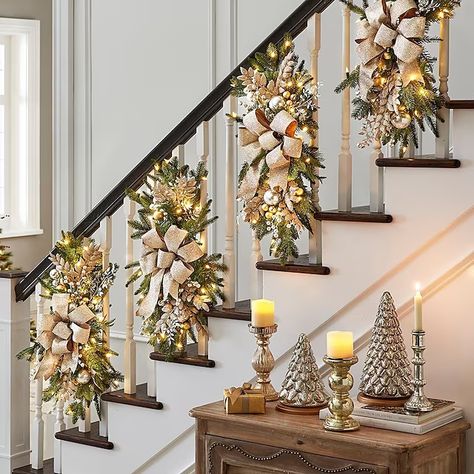 Christmas garland on stairs