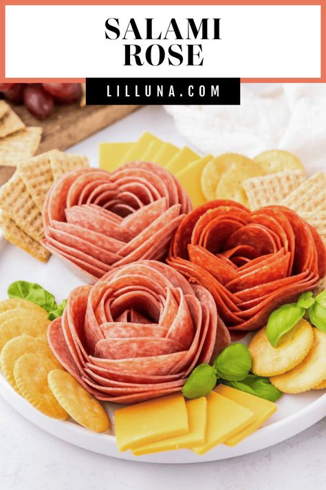 Salami Roses How To, Salami Rosettes, Salami Flowers, Chicken Bites Healthy, Birthday For A Man, Sliders Buffalo Chicken, Make Ahead Meatballs, Appetizer Meals, Artichoke Cups