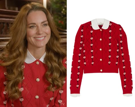 Classy Christmas Outfit, Red Christmas Jumper, The Christmas Carol, Kate Middleton Style Outfits, Red Christmas Sweater, Cambridge Family, Xmas Outfits, Wales Family, Christmas Concert