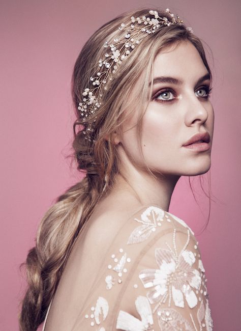 Cattleya Baltasar Myrcella Baratheon, Princess Genevieve, Aelin Fireheart, Tiera Skovbye, Feminine Inspiration, Vine Headband, Inspired Photoshoot, Female Faces, Wedding Hair Headband