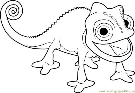 Pascal The Chameleon Tangled The Series Coloring Page - Tangled The Series Coloring Pages Printable Pascal Tangled, Tangled Coloring Pages, Rapunzel Coloring Pages, Disney Mural, Rapunzel Disney, Chameleon Color, Disney Tangled, Cute Coloring Pages, Free Printable Coloring