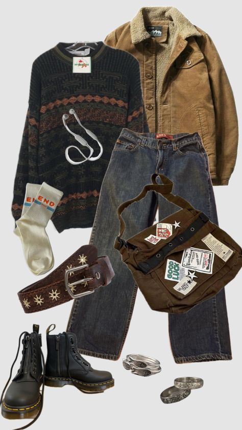 Clothes Collage Outfit, Hobbit Inspired Outfits, Street Style Outfits Casual, Mens Smart Casual Outfits, Masc Outfits, Aesthetic Dress, Earthy Outfits, Tumblr Aesthetic, Hippie Style Clothing