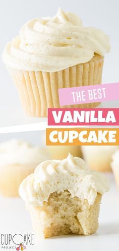 Best Vanilla Cupcake Recipe, Frost Cupcakes, Easy Vanilla Cupcakes, Vanilla Buttercream Icing, Chocolate Cream Cheese Frosting, Vanilla Cupcake Recipe, Homemade Cupcakes, Vanilla Buttercream Frosting, Vanilla Flavor