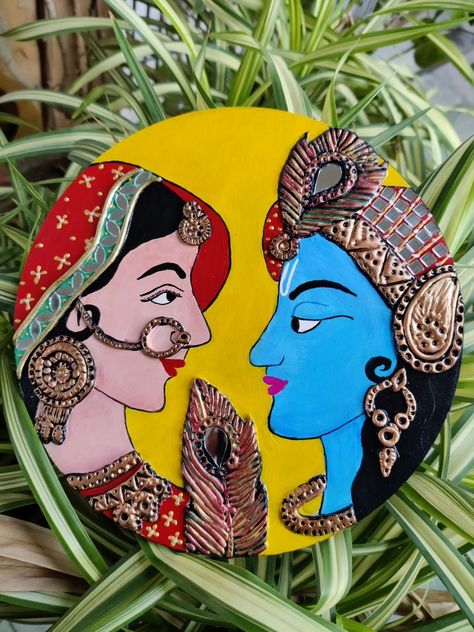 ❤️Radha-Krishna Lippan Art❤️ Radha Krishna Lippan Art, Krishna Lippan Art, Lippon Art, Math Design, Painting Images, Desi Aesthetics, Lippan Art, Art And Craft Videos, Madhubani Art