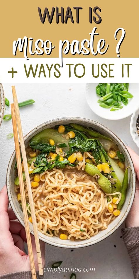 What is miso paste, and how can you use it to elevate your meals? We'll show you how to enhance your favorite dishes by adding white miso paste. Mix it into all of your sauces, glazes, dressings, marinades, and so much more. Plus, we'll explain the differences between the various types of miso and when you should use each one. What Is Miso Paste, White Miso Ramen Recipe, White Miso Paste Uses, What To Make With Miso Paste, Ways To Use Miso Paste, What To Do With Miso Paste, Uses For Miso Paste, How To Use Miso Paste, Recipes Using White Miso Paste