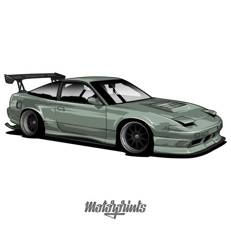 Nissan 180sx Drawing, 180sx Drawing, Car References, Order Illustration, Car Life Hacks, Nissan 180sx, Cars Photo, Car Max, Jdm Wallpaper