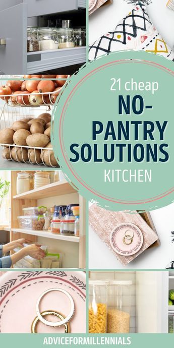 No Pantry, Small Kitchen Storage Solutions, Pantry Solutions, No Pantry Solutions, Pantry Organization Ideas, Small Apartment Kitchen, Small Kitchen Organization, Small Kitchen Storage, Small Pantry