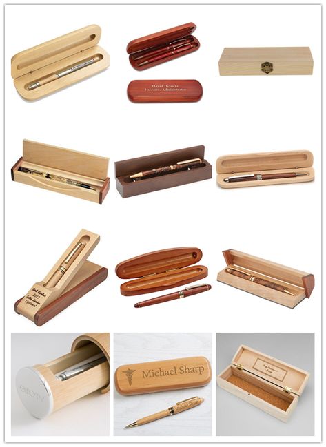 Custom-made Bamboo & Wooden Pen Box Ballpoint Pencil Protective Packaging Gift Case Magnet/Hinged Lid Swivel/Sliding Top Design Wooden Pencil Case, Wooden Pencil Box, Puzzle Crafts, Wooden Storage Box, Wooden Pencil, Diy Wooden Projects, Wooden Pen, Pencil Box, Wooden Storage Boxes