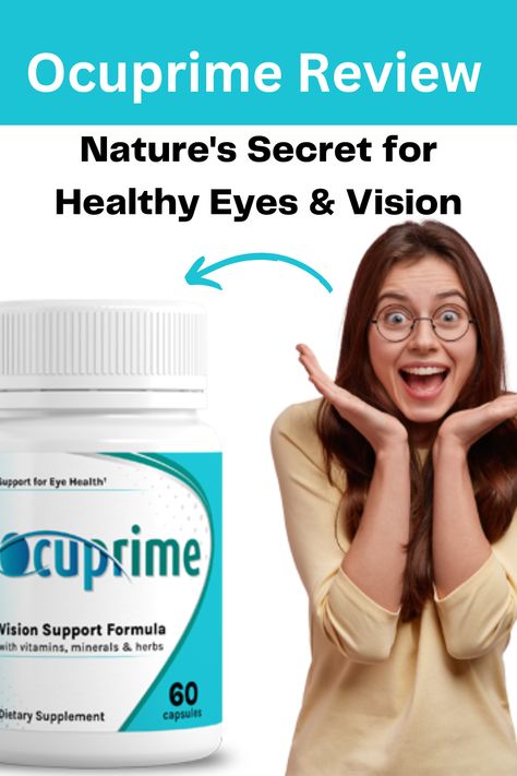 Ocuprime is a dietary supplement designed to promote healthy eyesight and protect against age-related eye damage and vision loss. This carefully formulated supplement is made up of a blend of herbs, minerals, and supplements, all of which have been extensively researched and are known to be safe and effective. Healthy Eyesight, Eye Supplements, Eye Damage, Vision Health, Organic Supplements, Eye Vitamins, Vision Loss, Vision Eye, Healthy Eyes