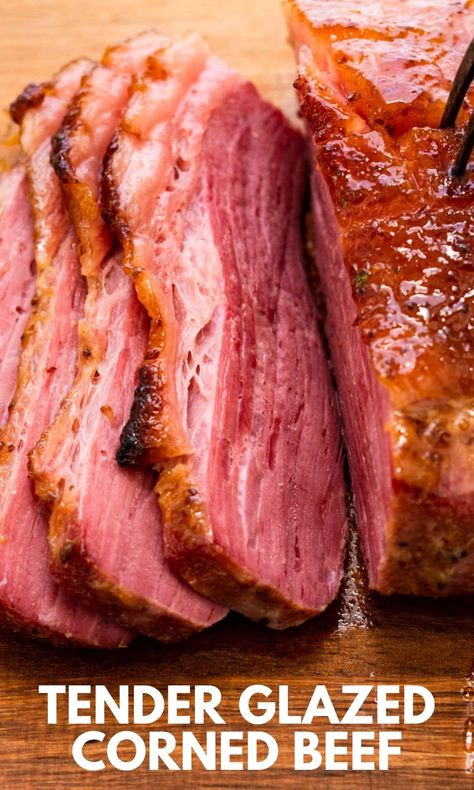 Glazed Corned Beef Recipes, Mustard Glazed Corned Beef, Baked Corned Beef With Mustard And Brown Sugar, Braised Corned Beef Brisket, Corned Beef With Mustard And Brown Sugar, Glazed Corned Beef, Flat Cut Corned Beef Brisket, Corn Beef Brisket Recipes, Corned Beef Brisket Oven