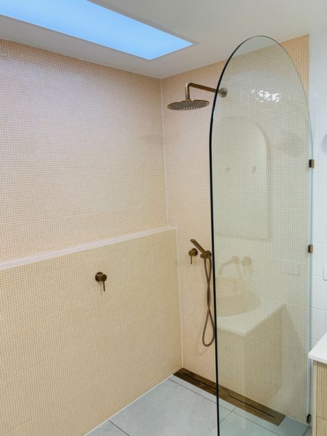 Arched Shower Screen, Arch Shower Screen, Shower Glass, Finished Bathrooms, Shower Screen, Glass Shower, Sorrento, Walk In Shower, Shower Tub