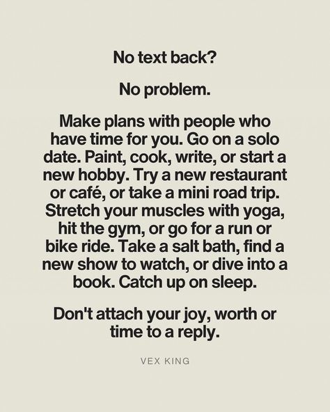 We all know that no response is a response. So, the rejection can feel incredibly personal when someone isn’t reciprocating energy. Excitement turns painful. Confidence turns doubtful. We ruminate endlessly...⁣ ⁣ “Did I do something wrong?”⁣ “Am I not good enough?”⁣ ⁣ We get tempted to accuse them of being rude or mean for not responding as we expected. The mind fixates on why this one person isn’t interested instead of all the others who are. We obsess over things outside of our control inst... How To Stop Being Obsessed With Someone, Feeling Rejection Quotes, Reciprocating Energy Quotes, No Response Quotes, No Response Is A Response Quote, No Response Is A Response, Am I Not Good Enough, Did I Do Something Wrong, Vex King