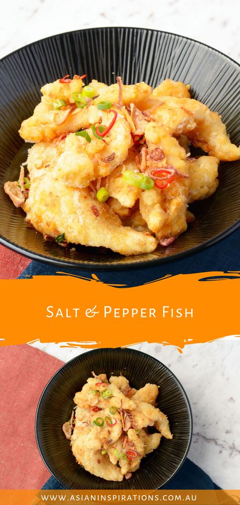 Asian Fish Dishes, Salt And Pepper Fish Fillet, Asian Fried Fish Recipes, Salt And Pepper Fish Chinese, Korean Fish Recipes, Chinese Fish Recipes, Salt And Pepper Fish, Salt Fish Recipe, Chinese Fish Recipe