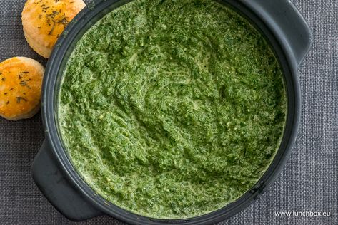 Classic French Creamy Spinach Puree Spinach Puree, Rye Toast, Lunchbox Recipes, Food Garnish, Spinach Recipe, Veggie Dip, Creamy Spinach, Creamed Spinach, Spinach Dip