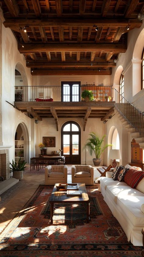 Hacienda Style Homes Mexican, Hacienda Interior, Hacienda Interior Design, Interior Design 2024, Spanish Interior Design, Room Architecture, Modern Hacienda, Hacienda Homes, Spanish Home Decor