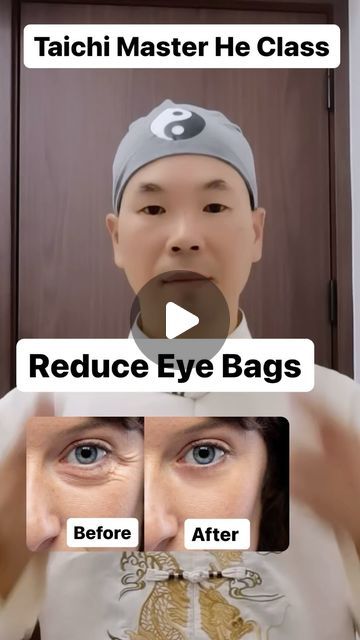 Taichi He on Instagram: "How to reduce eye bags naturally? Follow @taichihot Taichi Master He Class.  Specific Taichi Course improve symptoms,remove root causes, become healthy and longevity.  https://www.taichihot.com  Also you can Click the link in our bio @taichihot  Taichi Master guide step by step to learn Taichi and Qi Flow.Taichi qi flow for health,Taichi can help maintain strength, flexibility, and balance, and could be the perfect activity for the rest of your life.  Many taichi practices Gain health and longevity,practice everyday step by step ,live to 100 without any disease.  #eyebags#reduceeyebags#taichi#qigong#qiflow#eyes#eyeshealthy#eye#fitness#healthy#taijiquan#longevity#happy#taichimaster#wushu#yinyang#balance#foreveryoung#young" How To Remove Eye Bags, Removing Eye Bags, Face Lift Exercises, Obličejové Masky, Reduce Eye Bags, Become Healthy, Remove Eye Bags, Facial Massage Routine, Tips For Happy Life