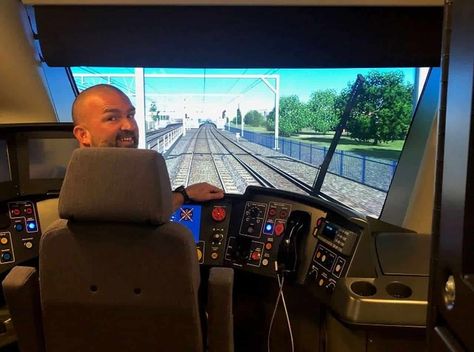 Hi tech simulators used to train drivers on new Greater Anglia trains https://www.railadvent.co.uk/2020/04/hi-tech-simulators-used-to-train-drivers-on-new-greater-anglia-trains.html Driver Photography, Train Driver, The Royal Scotsman Train, The Operator, Eurostar Train, Driving Instructor, Commuter Train, Liverpool Street, Training Academy