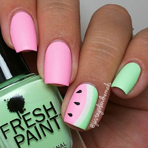 Unghie Sfumate, Watermelon Nails, Nail Vinyls, Nail Art Designs Summer, Cute Summer Nails, Nails For Kids, Ballerina Nails, Short Acrylic Nails Designs, Fancy Nails