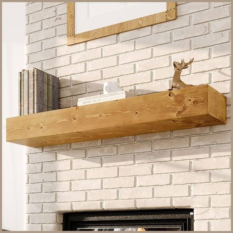 Amazon.com: Avana Fireplace Mantel - Wall-Mounted Mantles for Over Fireplace - Farmhouse Fireplace Mantle Shelves - Handcrafted Wood Fireplace Mantels - Floating Fireplace Mantel 72 X 8 X 5 - Rustic Traditional : Home & Kitchen Fireplace Wood Mantle, Wood Mantles, Mantle Shelves, Fireplace Mantle Shelf, Floating Fireplace Mantel, Fireplace Farmhouse, Floating Fireplace, Fireplace Wood, Wood Mantle