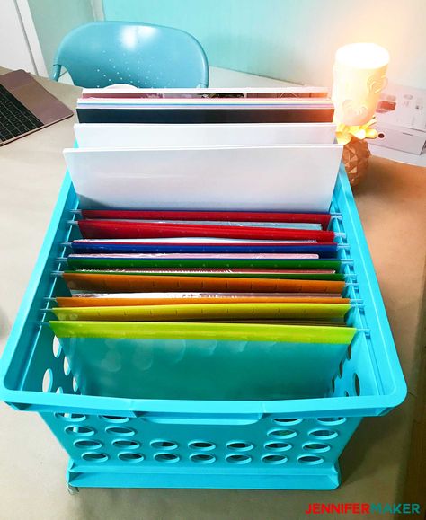 Craft Paper Storage Ideas: The Best Organization Solutions! - Jennifer Maker Craft Paper Ideas, Paper Storage Ideas, Ikea Storage Units, Scrapbook Paper Storage, Craft Paper Storage, Jennifer Maker, Sewing Room Storage, Dream Craft Room, Storage Idea