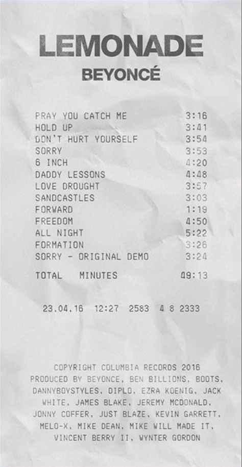 Reciepts Design Aesthetic, Artist Receipt, Receipt Music, Album Receipts Aesthetic, Song Receipts, Aesthetic Receipt, Song Receipt, Music Receipt, Kevin Garrett