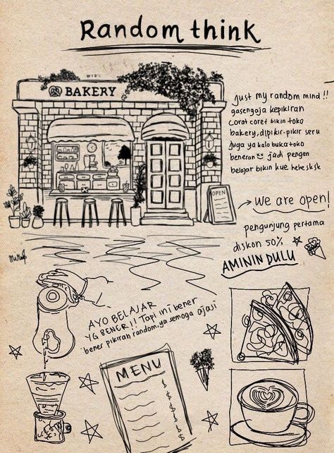 Buku Diy, Bulletin Journal Ideas, Pretty Journals, Art Journal Therapy, Architecture Drawing Art, Sketchbook Art Journal, Diary Ideas, Bakery Shop, Art Diary