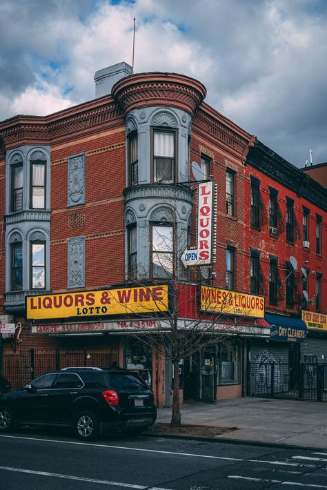 A liquor store in Bushwick, Brooklyn, New York City Bushwick Brooklyn, Rail Transport, Hotel Motel, Posters Framed, City Car, Wine And Liquor, Liquor Store, Brooklyn New York, Image House