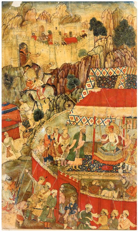 Mughal Miniature Paintings, Ancient Indian Art, Mughal Paintings, Mughal Empire, History Projects, Islamic World, Time Photo, Medieval Art, Victoria And Albert