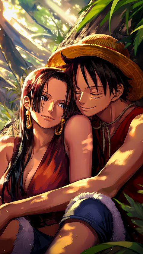 Luffy X Boa Hancock Wallpaper, Luffy X Boa Hancock, Luffy And Hancock, One Piece Wallpaper, Anime Animation, Bleach Anime Art, One Piece Wallpaper Iphone, Karakter Disney, One Piece Funny