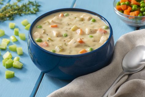 Warm yourself up with a hot and hearty bowl of cream of turkey soup. All the flavours of a classic Thanksgiving dinner in every creamy spoonful. Cream Of Turkey Soup Recipe, Cream Of Turkey, Cream Of Turkey Soup, Vegetable Turkey, Creamy Turkey Soup, Turkey Rice Soup, Creamed Turkey, Leftover Turkey Soup, Turkey Soup Recipe