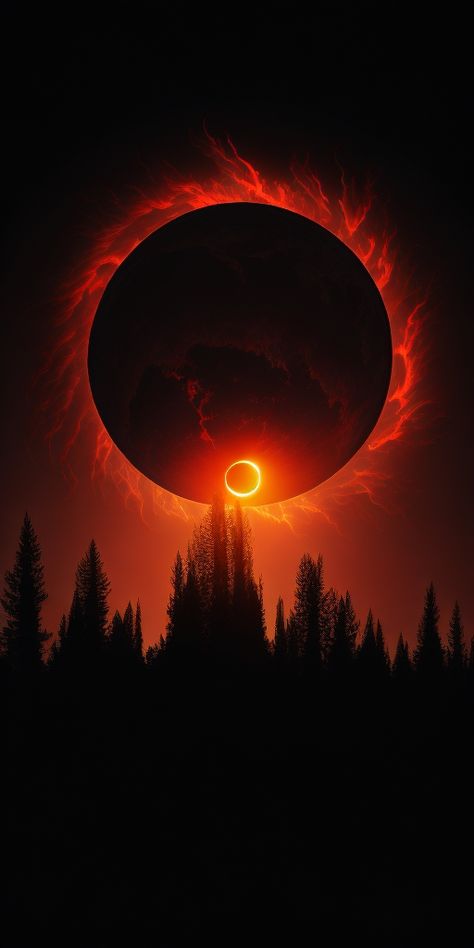 Eclipse Pictures, Dark Academia Iphone Wallpaper, Glowing Ring, Annular Solar Eclipse, Anime Moon, Eclipses Art, Dark Planet, Moon Mandala, Dark Sun