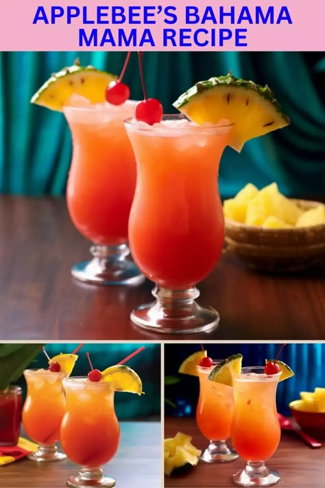 Bring home the tropical flavors of the Caribbean with this easy and refreshing Applebee’s Bahama Mama recipe. Enjoy the taste of pineapple, coconut, and rum in one delicious drink. Bahama Mama Recipe, Relaxing Drinks, Bahama Mama Cocktail, Alcohol Punch, Tailgate Drinks, Coconut Rum Drinks, Tropical Drink Recipes, Drink Night, Rum Drinks Recipes