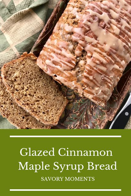 Pure maple syrup and cinnamon are combined in this loaf of quick bread for a terrific maple season snack! Then it's topped with a maple syrup glaze for an extra special treat. Bake Day Ideas, Cinnamon Loaf Bread, Mini Loafs, Maple Syrup Glaze, Cinnamon Bread Easy, Cinnamon Loaf, Hugs Cookies, Sweet Bread Recipes, Cinnamon Glaze