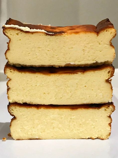 Basque Burnt Cheesecake Loaf, Basque Cheesecake Loaf Pan, Basque Burnt Cheesecake Loaf Pan, Loaf Pan Basque Cheesecake Recipe, Loaf Pan Basque Cheesecake, Impossible Cheesecake, Loaf Pan Cheesecake, Cheesecake Loaf, Pan Cheesecake